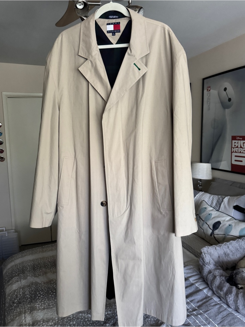 Official Cast & Crew Tommy Hilfiger Men's Beige Trench Coat